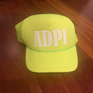 ADPi neon yellow trucker hat